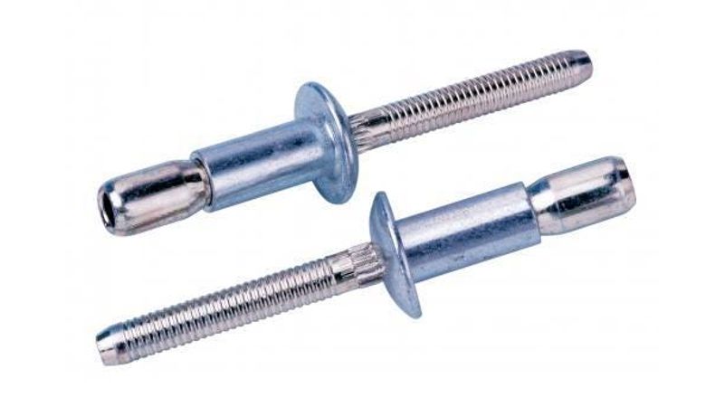 Structural Pop Rivets Interlock blind Steel- 8-6 0.080-0.375 1/4" grip-25pcs 