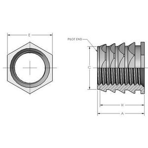 Spiralock M4X0.7  Post-Molded Inserts STAINLESS (300 Series)