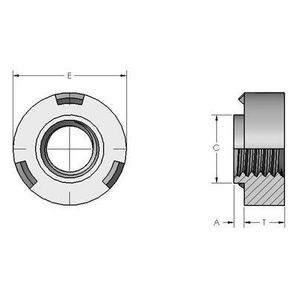 Spiralock M6X1.0 Self-Clinching Weld Nuts STAINLESS (300 Series)