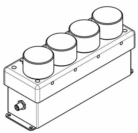 4 Position Socket Tray, 24V I/O